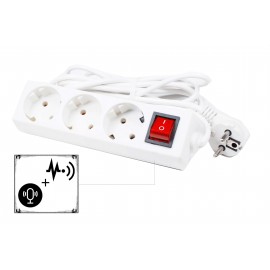 Microfon si Reportofon cu Control Prin SMS Integrat in Prelungitor Clasic 220V [PK671]